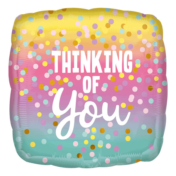 Thinking Of You Confetti Dots 18" Foil Balloon