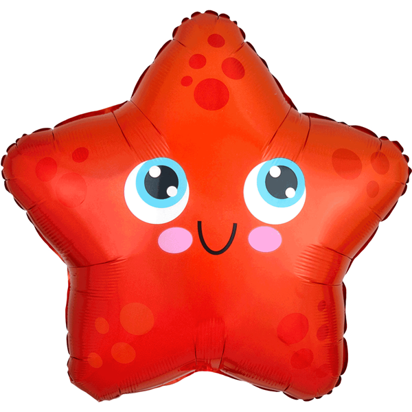 Cute Starfish 17" Standard Foil Balloon