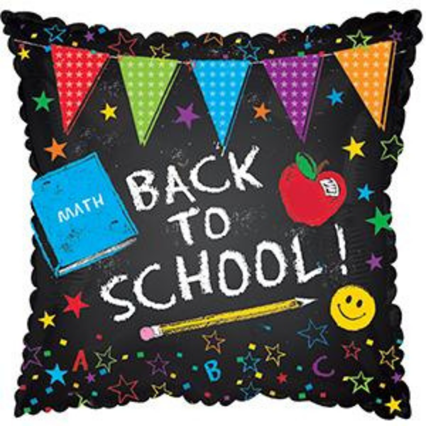 Back To School Chalkboard 17" Foil Balloon (Loose)