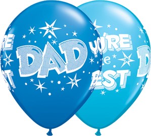 Dad You're The Best Starburst Latex Balloons 25pk