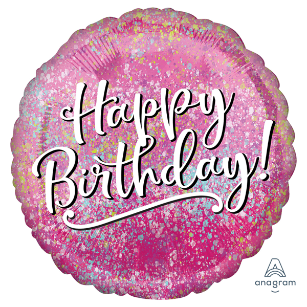 Happy Birthday Pink & Fabulous 18" Foil Balloon