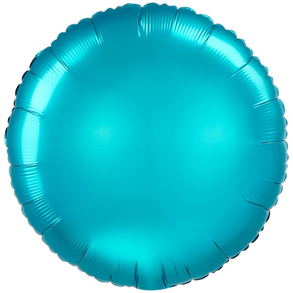 Satin Luxe Aqua 18" Round Foil Balloon (Loose)