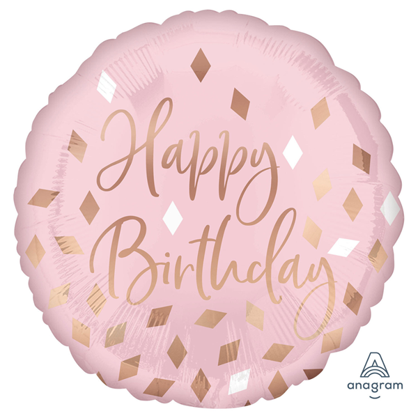 NEW Blush Birthday 18" Foil Balloon