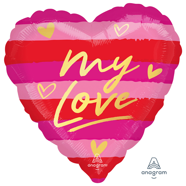 Valentine's My Love 18" Heart Foil Balloon