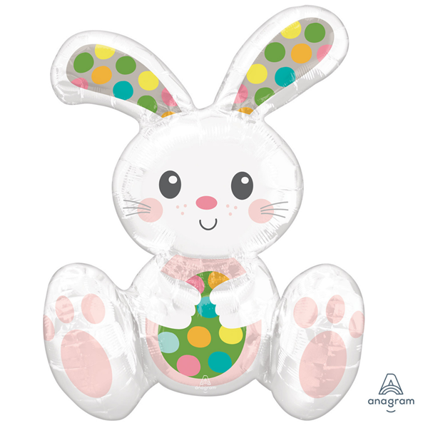 Easter Sitting Bunny Foil Balloon