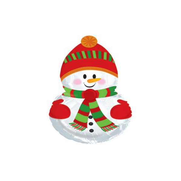 Christmas Snowman 9" Mini Shape Foil Balloon