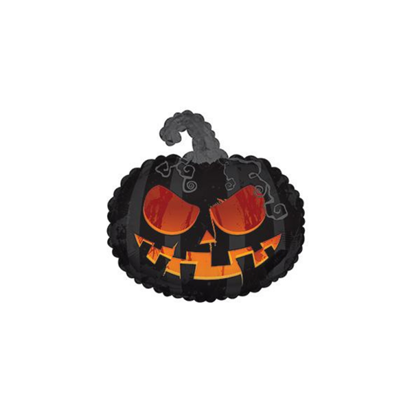 Halloween Scary Black Pumpkin 11" Mini Shape Foil Balloon