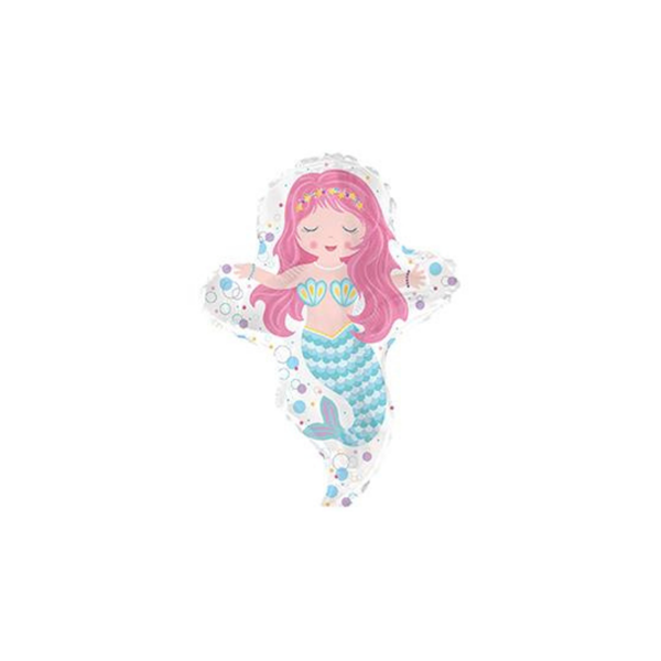 Pink Mermaid 12" Mini Shape Foil Balloon