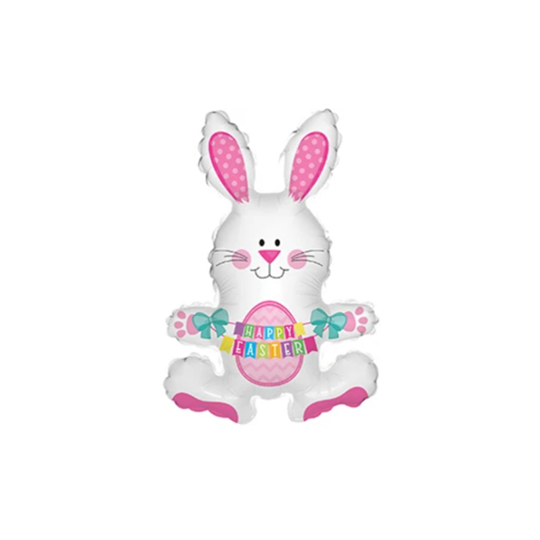 Happy Easter Spring Bunny 12" Air Fill Foil Balloon