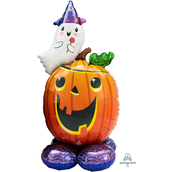 Halloween Airloonz Pumpkin Ghost 56" Foil Balloon