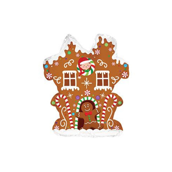 Christmas Gingerbread House 9" Mini Shape Foil Balloon