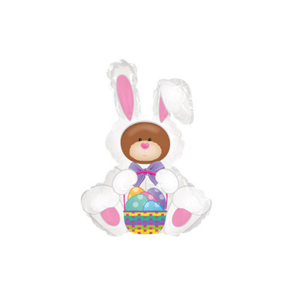 Cute Easter Bunny Costume 12" Mini Foil Balloon