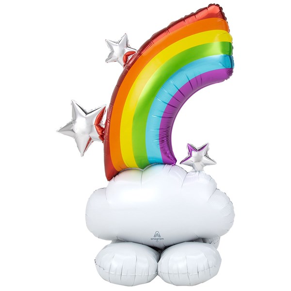 AirLoonz Rainbow Clouds 52" Foil Balloon