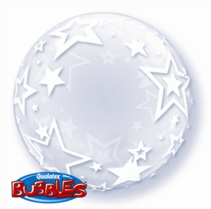 Stylish Stars Deco Bubble Balloon 24"