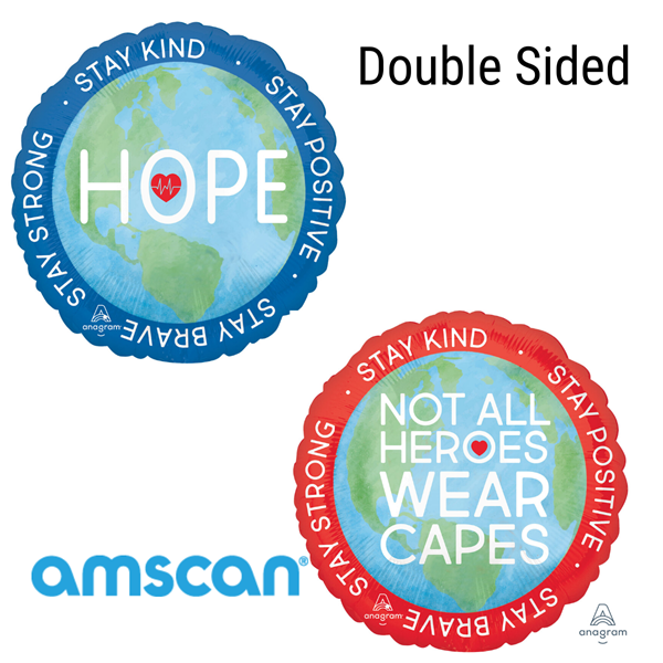 Hope Heroes Double Sided 18" Foil Balloon