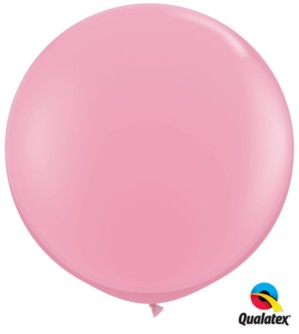 Qualatex 3ft Pink Round Latex Balloons 2pk