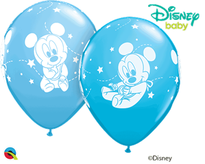 Disney Mickey Mouse Baby Stars 11" Latex Balloons 25pk