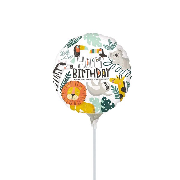 Get Wild Happy Birthday 9" Mini Foil Balloon