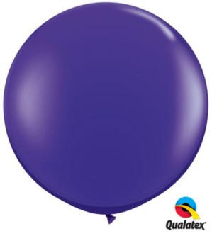 Qualatex 3ft Quartz Purple Round Latex Balloons 2pk