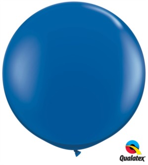 Qualatex 3ft Sapphire Blue Round Latex Balloons 2pk