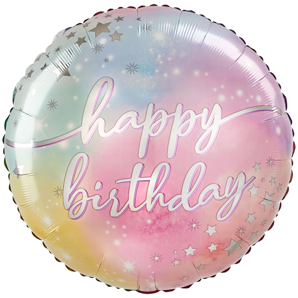 Luminous Happy Birthday 28" Jumbo Foil Balloon