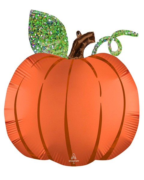 Halloween Satin Infused Pumpkin Supershape Foil Balloon