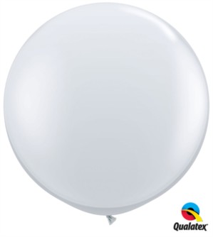 Qualatex 3ft Diamond Clear Latex Balloons 2pk