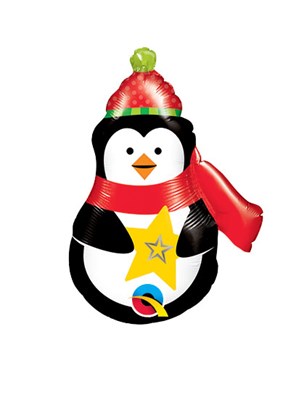 Christmas Precious Penguin 14" Air Fill Foil Balloon