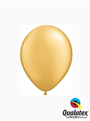 Qualatex Metallic 5" Gold Latex Balloons 100pk