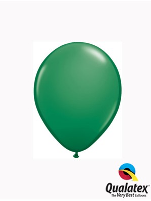 Qualatex Standard 5" Green Latex Balloons 100pk