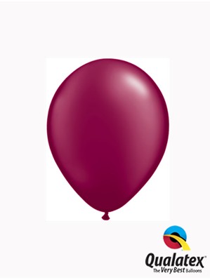 Qualatex Pearl 5" Burgundy Latex Balloons 100pk
