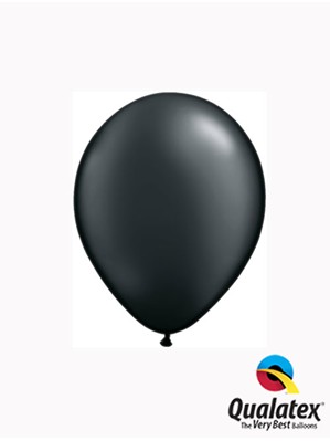 Qualatex Pearl 5" Onyx Black Latex Balloons 100pk