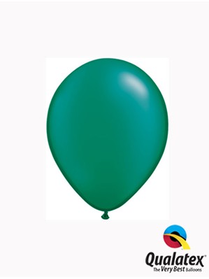 Qualatex Pearl 5" Emerald Green Latex Balloons 100pk