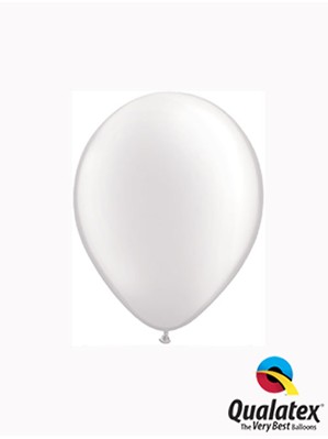 Qualatex Pearl 5" Pearl White Latex Balloons 100pk