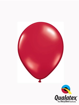 Qualatex Jewel 5" Ruby Red Latex Balloons 100pk