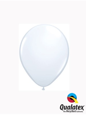 Qualatex Standard 5" White Latex Balloons 100pk