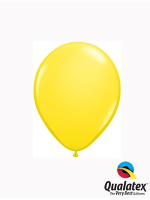 Qualatex Standard 5" Yellow Latex Balloons 100pk