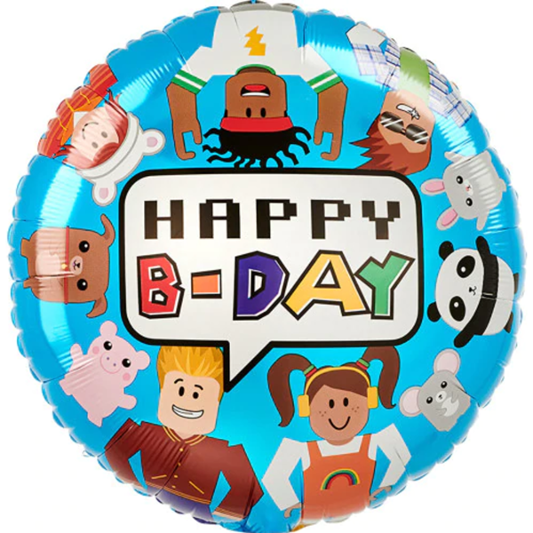 Happy Bday Party Town 18" Foil Balloon