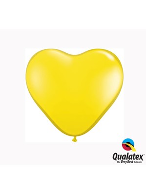 Qualatex 6" Citrine Yellow Latex Heart Balloons 100pk