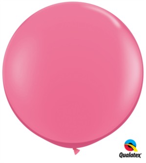 Qualatex 3ft Rose Round Latex Balloons 2pk