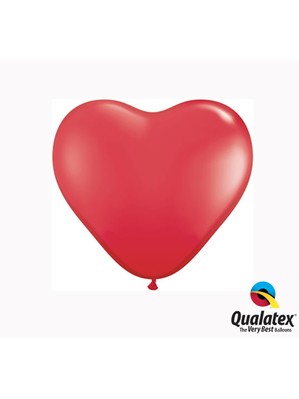 Qualatex 6" Red Latex Heart Balloons 100pk