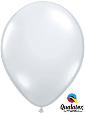 Qualatex Jewel 11" Diamond Clear Latex Balloons 100pk