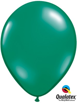 Qualatex Jewel 11" Emerald Green Latex Balloons 100pk