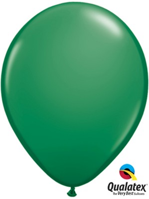 Qualatex Standard 11" Green Latex Balloons 100pk