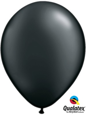 Qualatex Pearl 11" Onyx Black Latex Balloons 100pk
