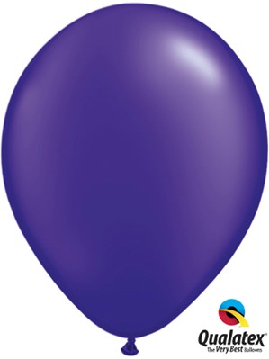 Qualatex Pearl 11" Quartz Purple Latex Balloons 100pk