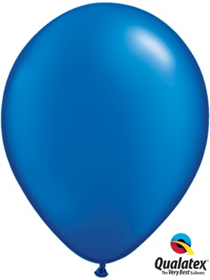 Qualatex Pearl 11" Sapphire Blue Latex Balloons 100pk