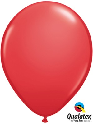 Qualatex Standard 11" Red Latex Balloons 100pk