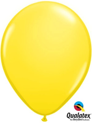 Qualatex Standard 11" Yellow Latex Balloons 100pk