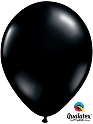 Qualatex 16" Onyx Black Latex Balloons 50pk